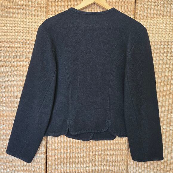 Giesswein Womens Old Money Vtg Boiled Wool Austrian Trachten Cardigan 16 (EU 44) - Picture 5 of 12